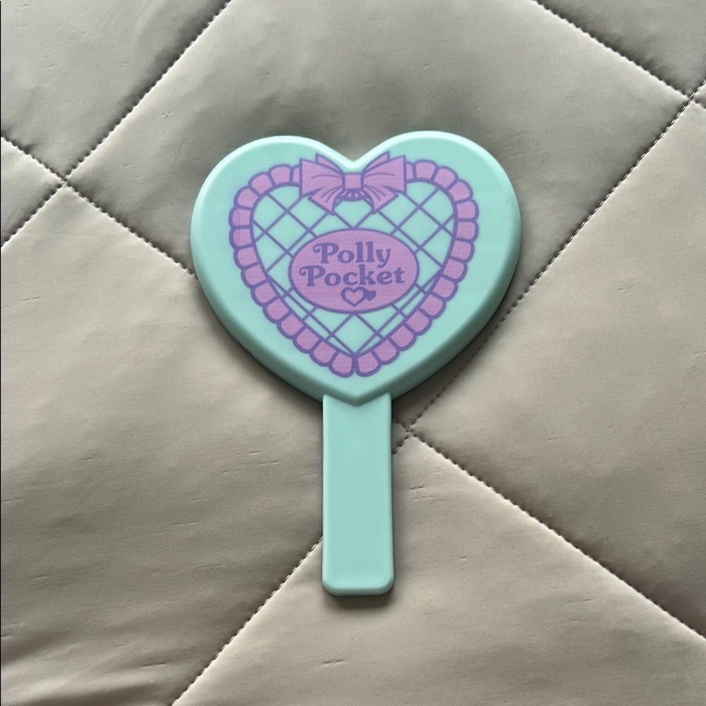 Polly Pocket x Cakeworthy Light Green/Blue Heart-Shaped Hand Mirror